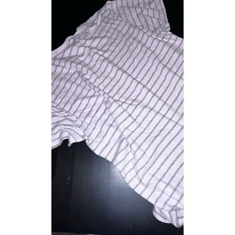 Goodie fellow women’s pink stripe shirt size M